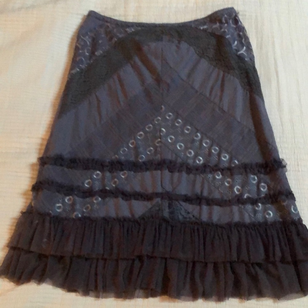Embellished purple skirt